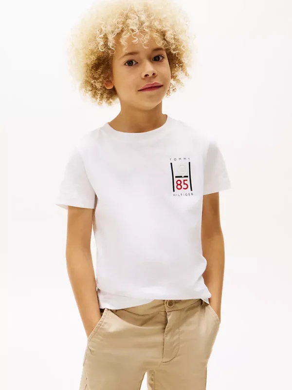 Playera Casual Blanca para Niño Tommy Hilfiger - Talla 8