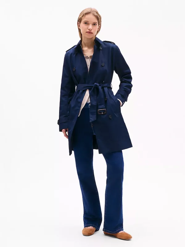 Abrigo estilo gabardina Azul Marino para mujer - Tommy Hilfiger - Talla S