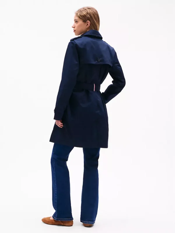 Abrigo estilo gabardina Azul Marino para mujer - Tommy Hilfiger - Talla S