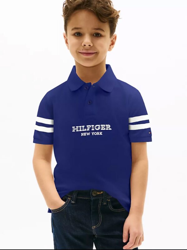 Playera Polo Azul Marino - Tommy Hilfiger letras blancas - Niño - Talla 6-7