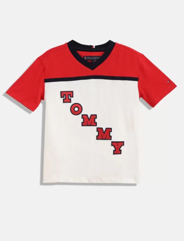 Playera Clásica cuello V - Tommy Hilfiger - Niño - Talla 8-10